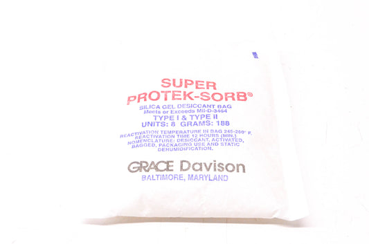 Grace Davidson 313A3167P0001 Super Protek-Sorb 188 Gram Desiccant Bag NOS