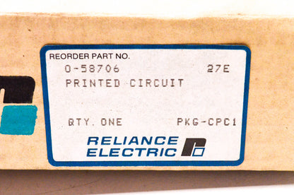 Reliance Electric 0-58706-E, 0-58706 Circuit Board NOS