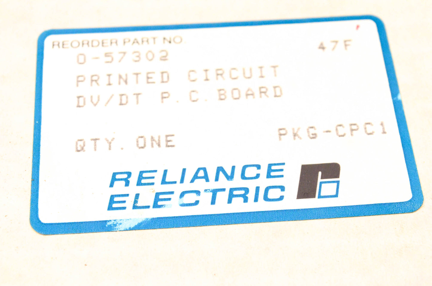 Reliance Electric 0-57302 DV/DT Printed Circuit Board NOS