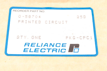 Reliance Electric 0-58704 Driver Interface Board NOS