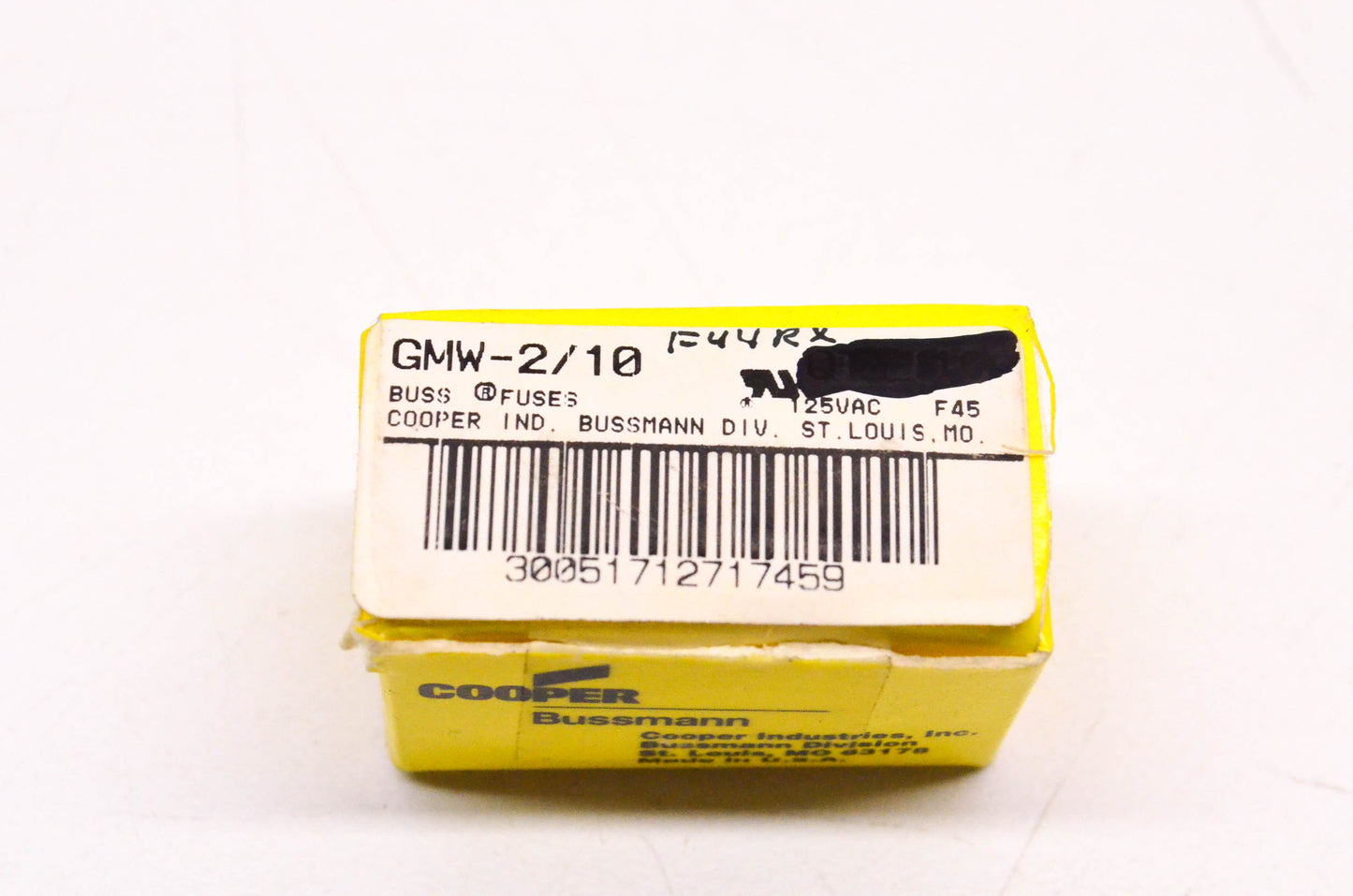 Cooper Bussmann GMW-2/10 2/10 Amp 250 Volt AC Pin-Type Fuse NOS