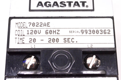 Agastat 7022AE Timing Relay NOS