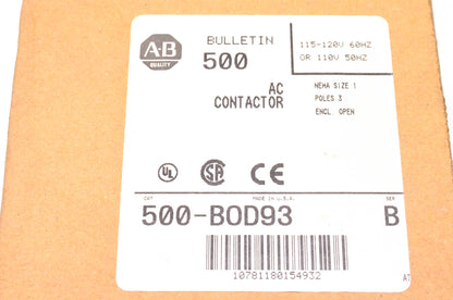 Allen Bradley 500-BOD93 AC Contactor NOS