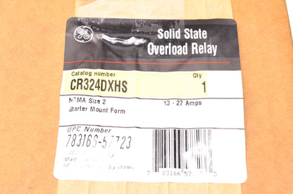 General Electric CR324DXHS Solid State Overload Relay NOS