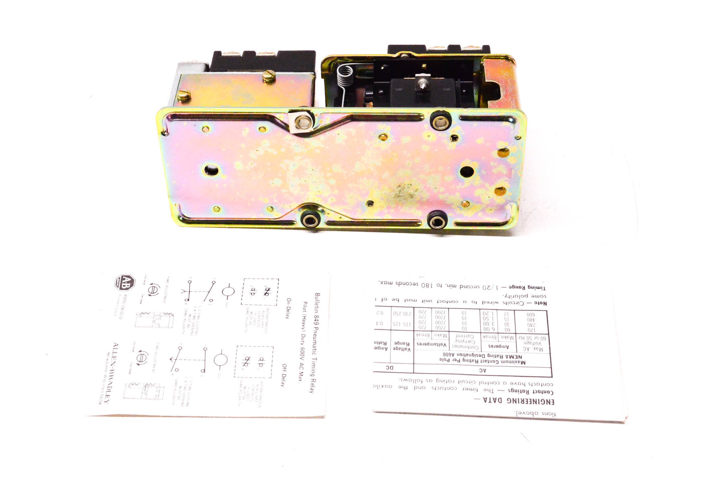 Allen Bradley 849-M/A47729, 849-ZOD321 Timing Relay Series A NOS