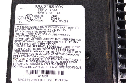 General Electric IC660TSS100K Terminal Assembly