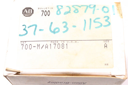 Allen Bradley 700-M/A17081 AC Relay Type P NOS
