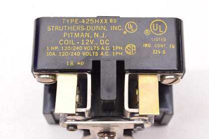 Struthers-Dunn 425HXX 12VDC Relay NOS