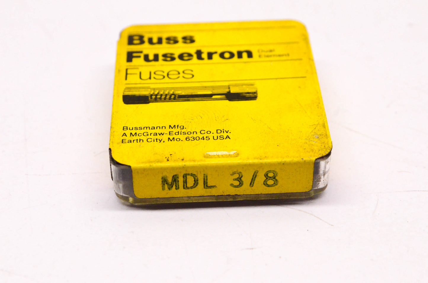 Cooper Bussmann MDL 3/8 3/8 Amp 250 Volt Dual Element Glass Tube Fuses Qty 5 NOS