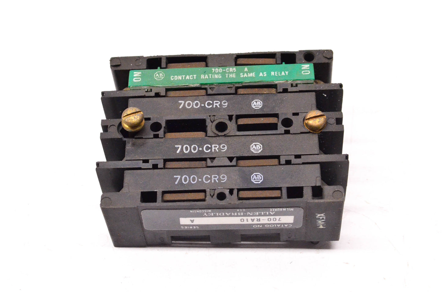 Allen Bradley 700-RA10 Front Deck W/ One Normally Open Contact Cartridge NOS