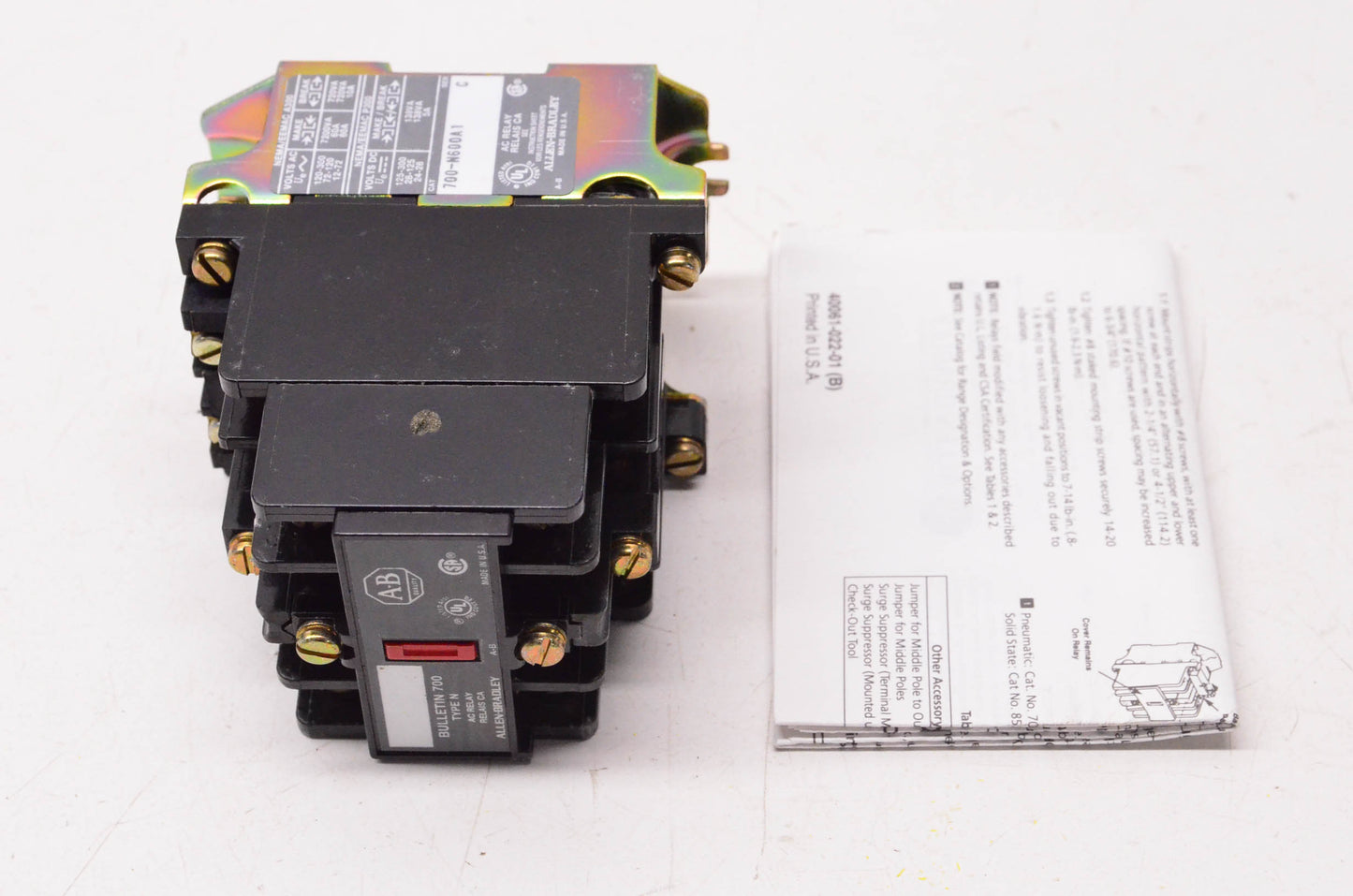 Allen Bradley 700-N600A1 Type N Control Relay NOS