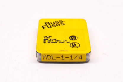 Cooper Bussmann 1 1/4 Amp 250 Volt Dual Element Glass Tube Fuses Qty 5 NOS