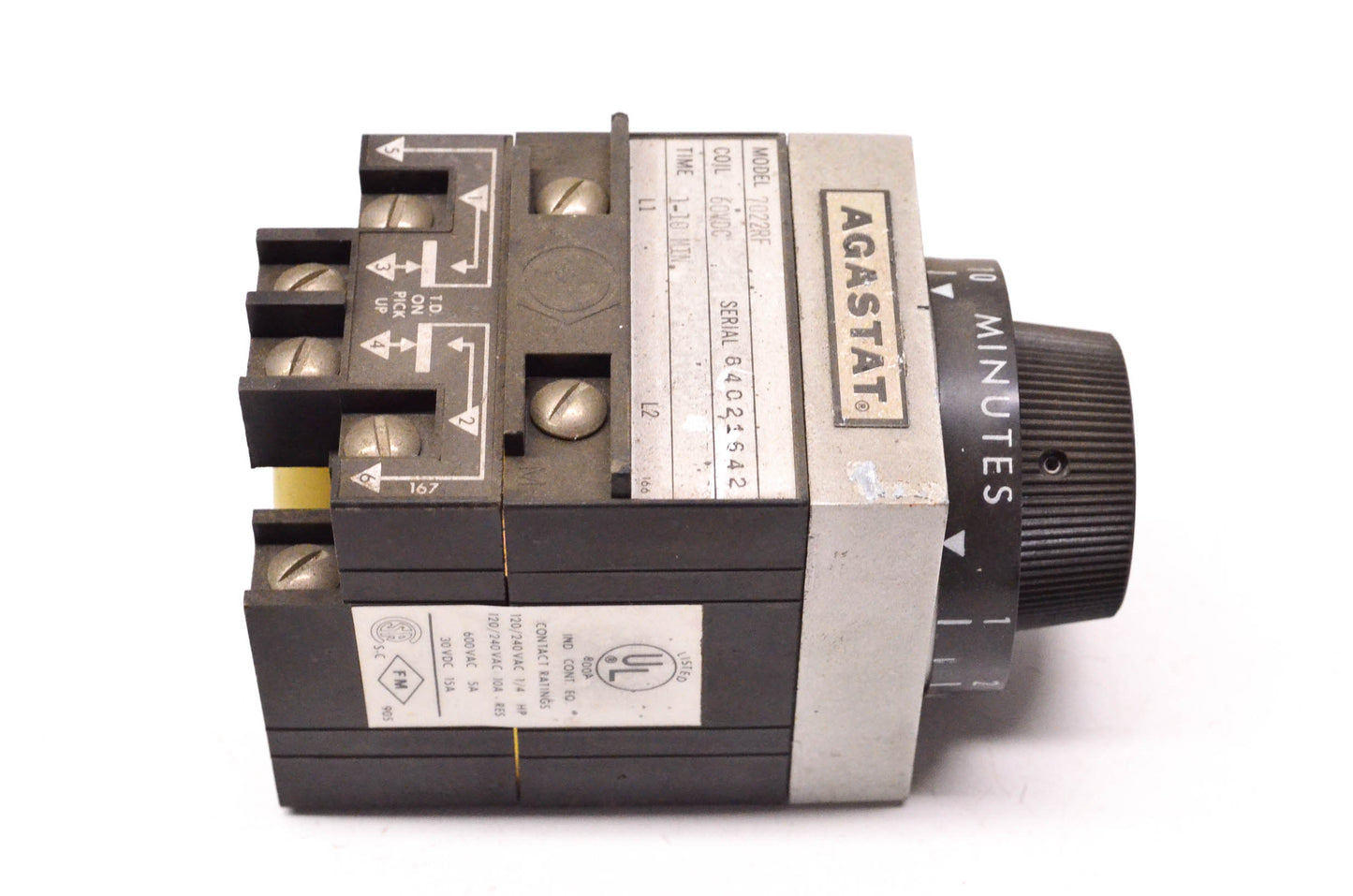 Agastat 7022RF 60 Volt DC Timing Relay NOS