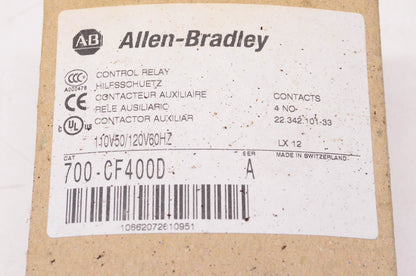 Allen Bradley 700-CF400D Control Relay NOS
