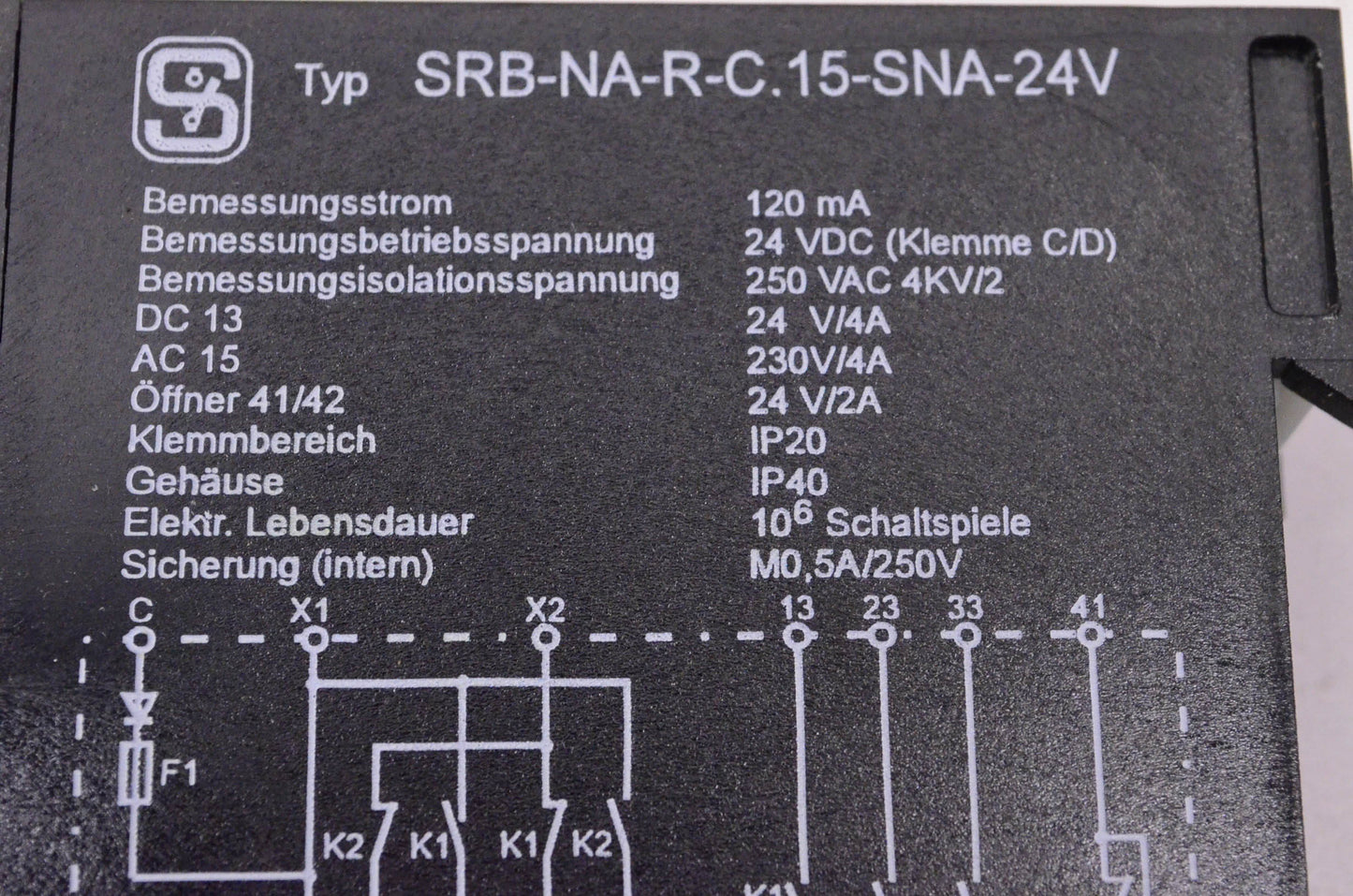 Schmersal SRB-NA-R-C.15-SNA-24V Safety Relay NOS