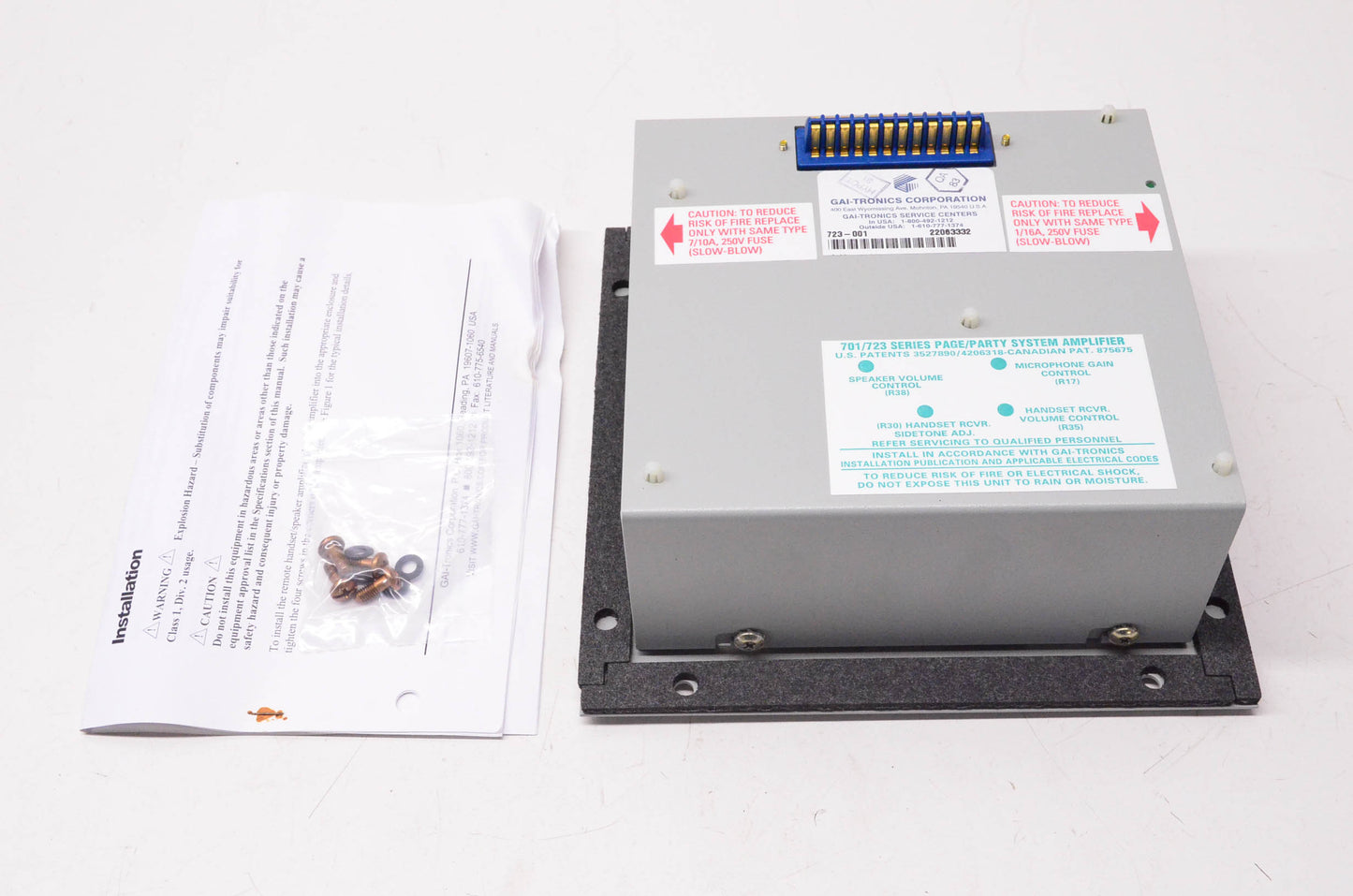 Gai-Tronics Corportation 723-001 Remote Handset/Speaker Amplifier NOS