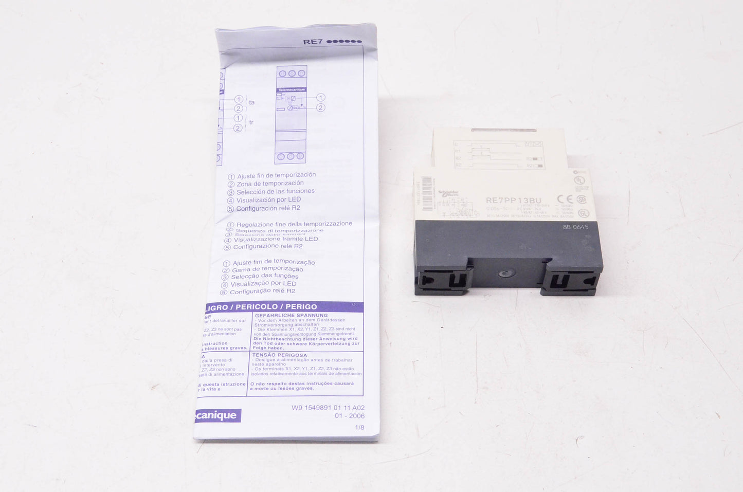 Telemecanique RE7 PP13BU Timer Relay NOS