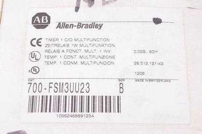 Allen Bradley 700-FSM3UU23 Timing Relay NOS