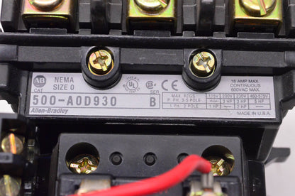 Allen Bradley 500-A0D930 Contactor