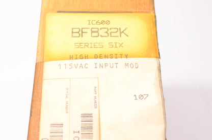 General Electric IC600BF832K 115 Volt AC Input Module NOS