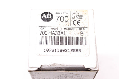 Allen Bradley 700-HA33A1 10 Amp 120VAC Relay NOS