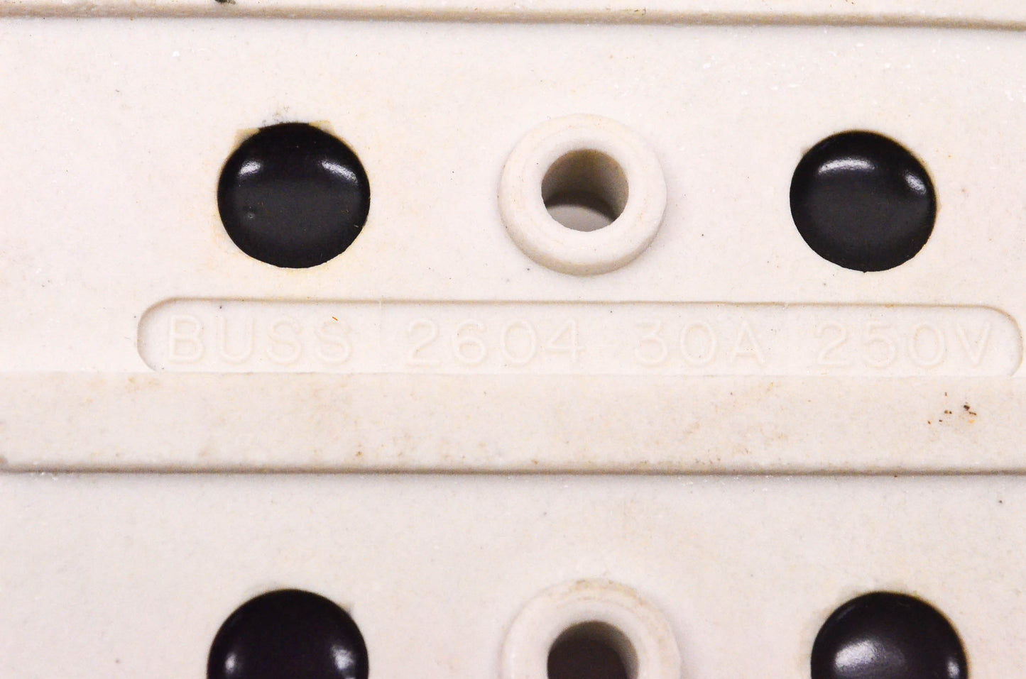 Cooper Bussmann 2604 30 Amp 250 Volt Bussman Porcelain Fuse Box NOS