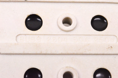 Cooper Bussmann 2604 30 Amp 250 Volt Bussman Porcelain Fuse Box NOS