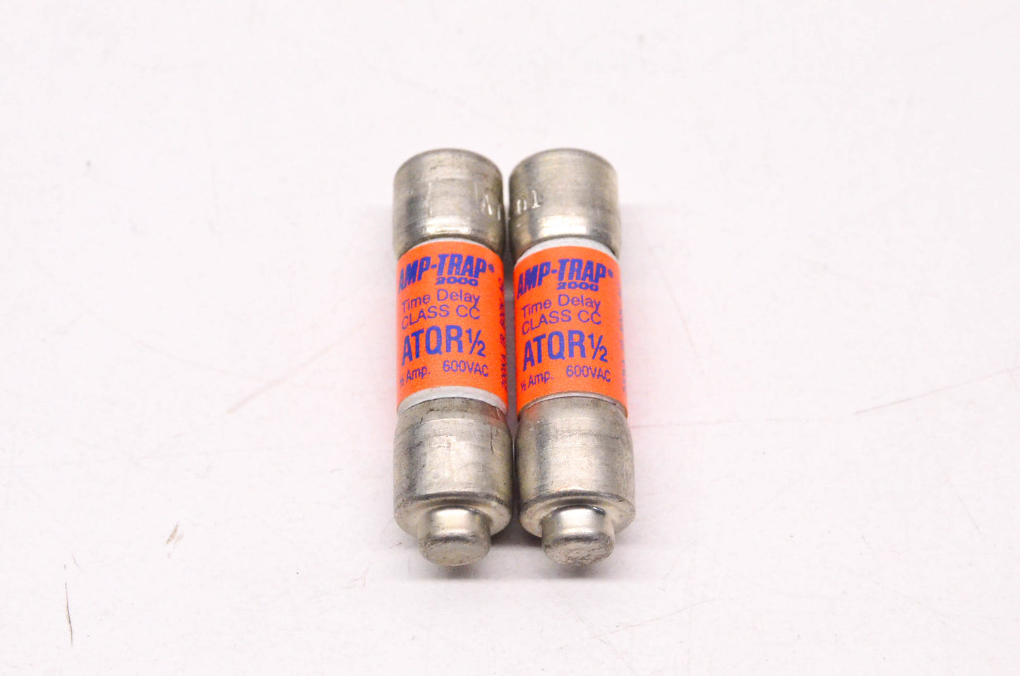 Ferraz Shawmut ATQR1/2 1/2 Amp 600 Volt AC Time Delay Class CC Fuses Qty 2 NOS
