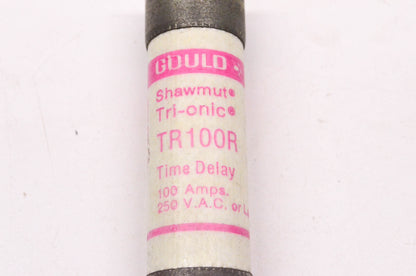 Gould TR100R 100 Amp 250 Volt AC or Less Time Delay Fuse NOS