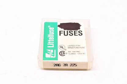 Littelfuse 2AG7A225 Glass Tube Fuse NOS