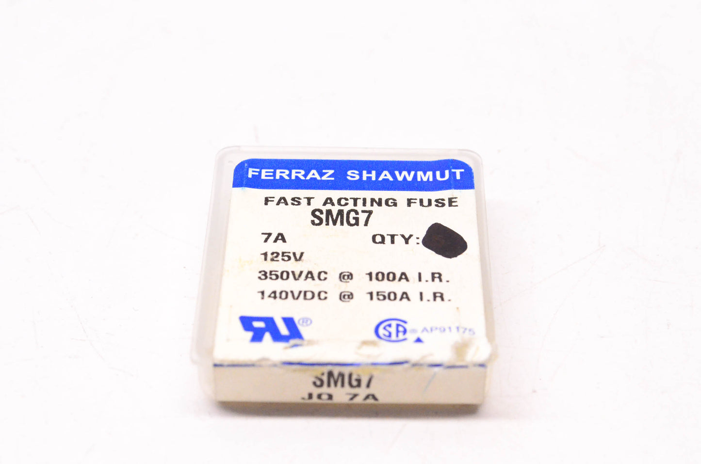 Ferraz Shawmut SMG7 7 Amp 125 Volt Glass Tube Fast Acting Fuse Qty 4 NOS