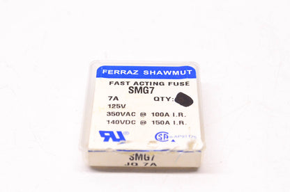 Ferraz Shawmut SMG7 7 Amp 125 Volt Glass Tube Fast Acting Fuse Qty 4 NOS