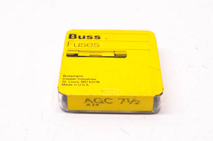 Cooper Bussmann AGC7-1/2 Glass Tube Fuse Qty 4 NOS