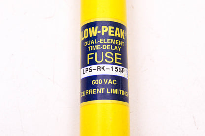 Cooper Bussmann LPS-RK-15SP 600VAC Low-Peak Dual-Element Time-Delay Fuse NOS