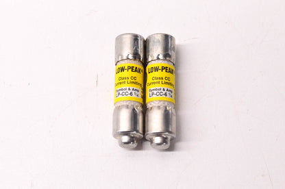 Cooper Bussmann LP-CC-6-1/4 6 1/4 Amp 600v/less Current Limiting Fuse Qty 2 NOS