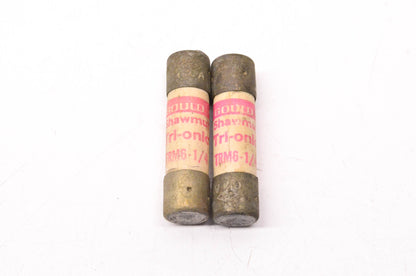 Gould Shawmut TRM6-1/4 6 1/4 Amp 250 Volt AC Tri-Onic Fuse Qty 2 NOS