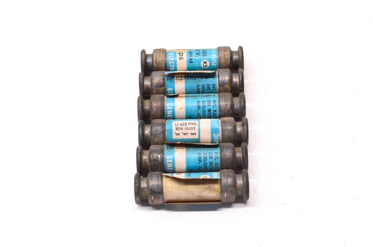 General Electric GF6A6 6 Amp 250 Volt Current Limiting Fuse Qty 6 NOS