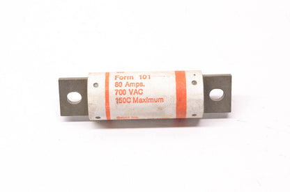 Gould Shawmut A70P80 80 Amp 700 Volt AC Amp-Trap Fuse NOS
