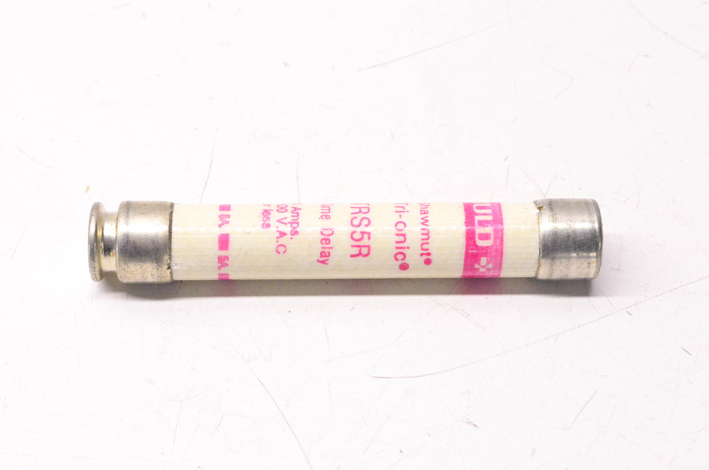 Gould TRS5R 5 Amp 600 Volt AC or Less Tri-Onic Time-Delay Fuse NOS
