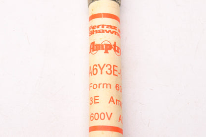 Ferraz Shawmut A6Y3E-96 3E Amp 600 Volt AC Amp-Trap Fuse NOS
