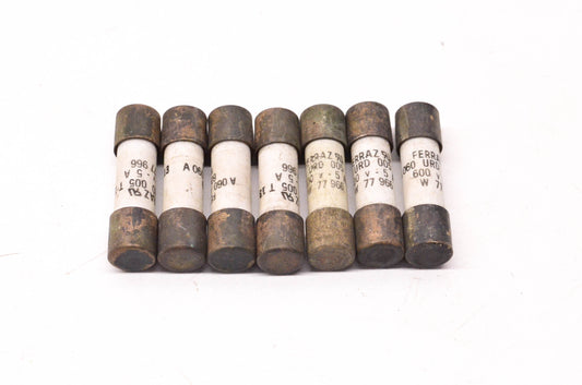 Ferraz A 060 URD 005 T13 5 Amp 600 Volt Fuses Qty 7 NOS