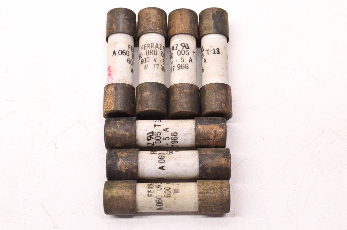 Ferraz A 060 URD 005 T13 5 Amp 600 Volt Fuses Qty 7 NOS