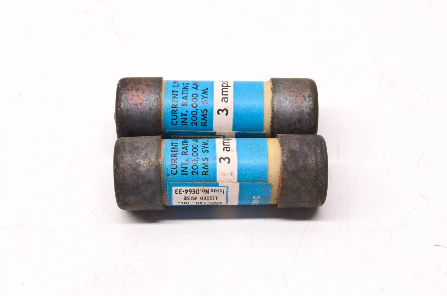 General Electric GF8B3 3 Amp 600 Volt AC Current Limiting Fuse Qty 2
