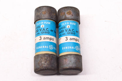 General Electric GF8B3 3 Amp 600 Volt AC Current Limiting Fuse Qty 2