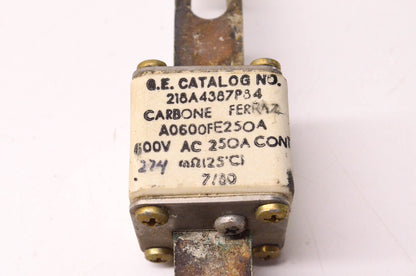 Carbone Ferraz 218A4387P84 600 Volt AC 250 Amp Fuse NOS