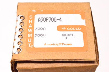 Gould Shawmut A50P700-4 500 Volt 700 Amp Fuse NOS
