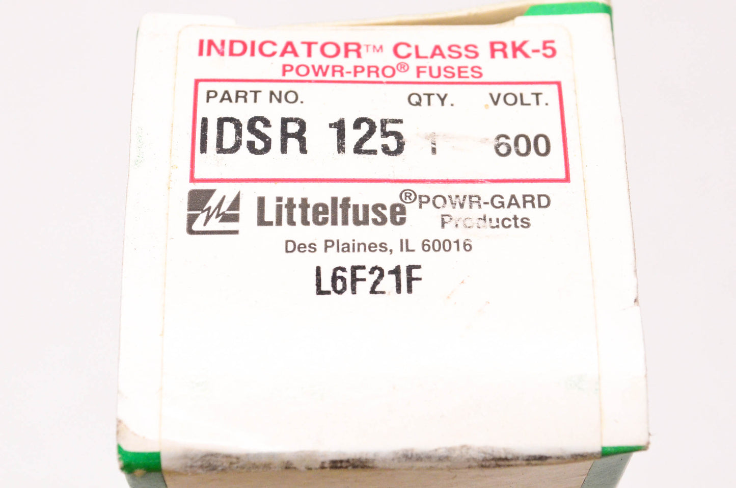 Littelfuse IDSR 125 600 Volt 125 Amp Fuse NOS
