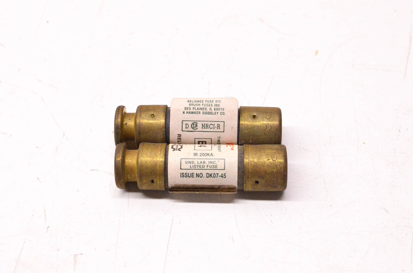 Reliance Fuse ECNR6-1/4, DK07-45 250 Volt AC 6.25 Amp Fuse Qty 2 NOS