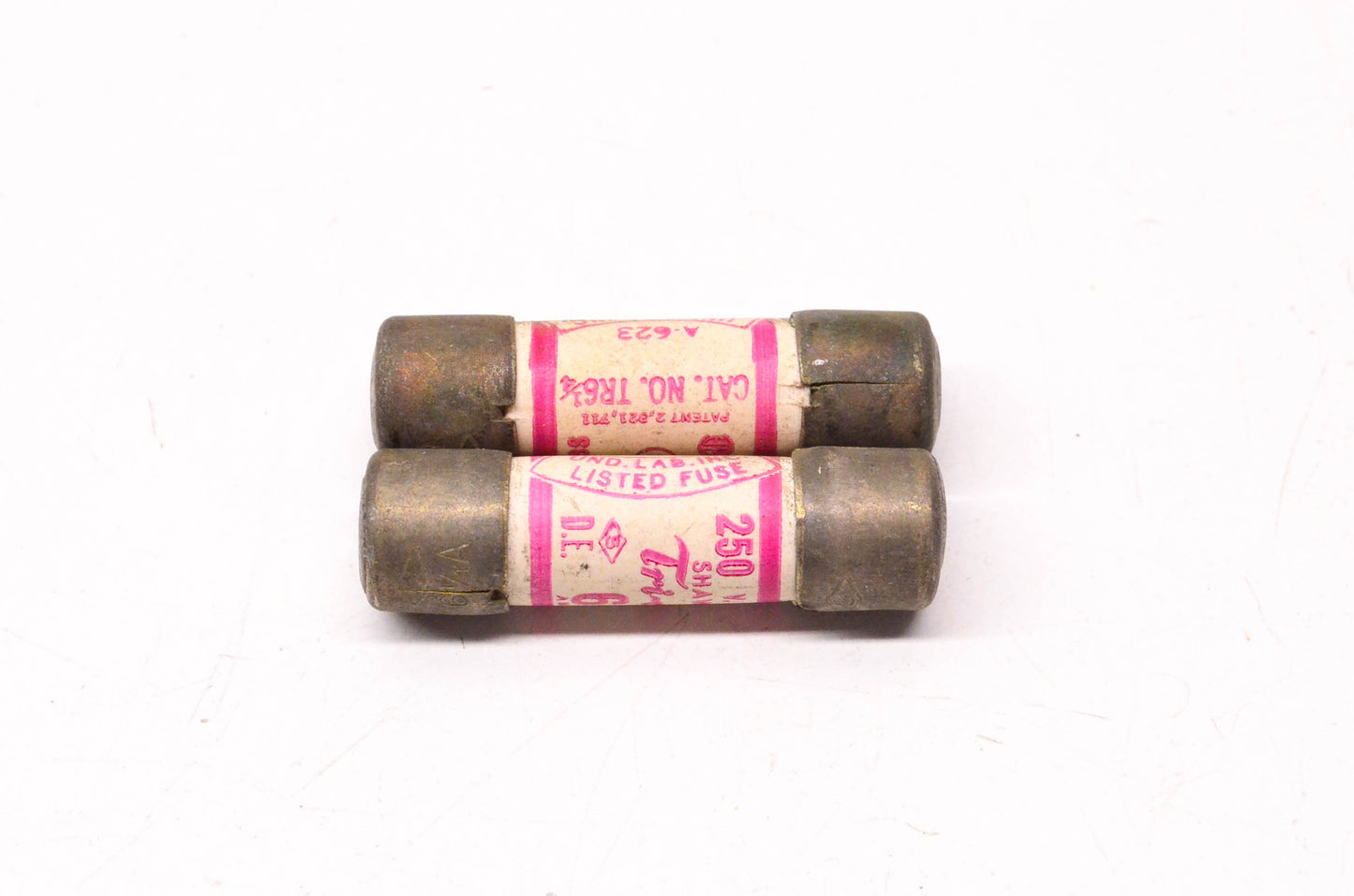 Shawmut TR6-1/4, A623 250 Volt 6.25 Amp Fuse Qty 2 NOS