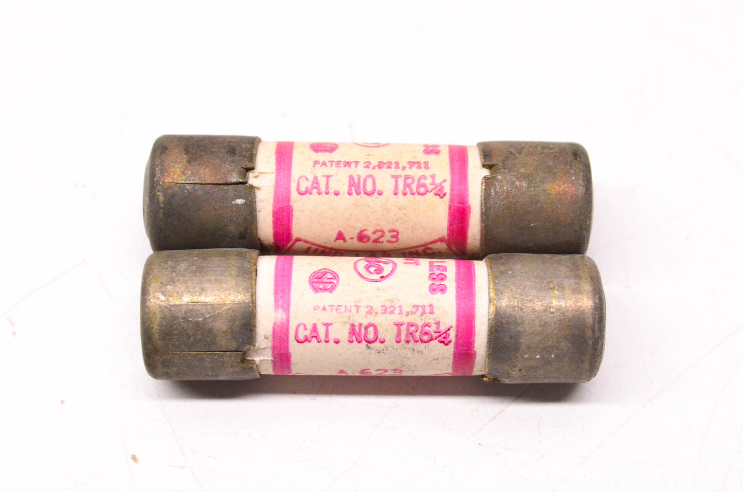 Shawmut TR6-1/4, A623 250 Volt 6.25 Amp Fuse Qty 2 NOS